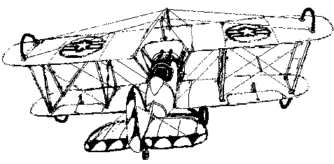 Biplane illustrating struts and wires